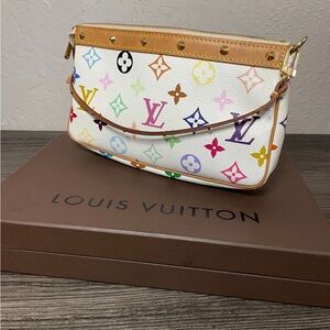 Louis Vuitton multicolor pochette murakami collection